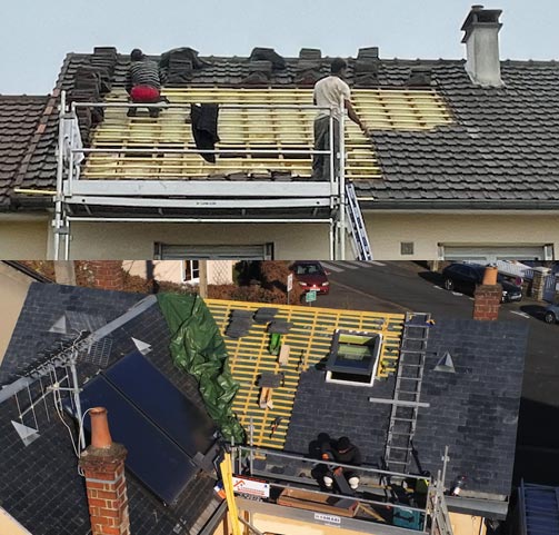 Travaux de couverture - LES COUVREURS ALSACIENS  : artisan couvreur. Travaux de couverture et faîtage en neuf et en rénovation - Dépannage urgent de votre toiture ! Pose de Vélux sur Strasbourg (67) dans le BAS-RHIN